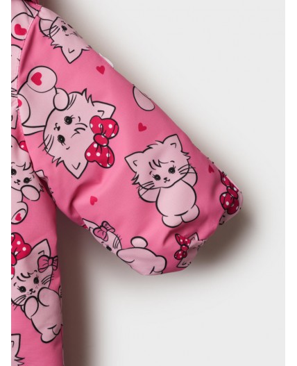 Комбинезон детский текстильный с полиуретановым покрытием для девочек светло-розовый