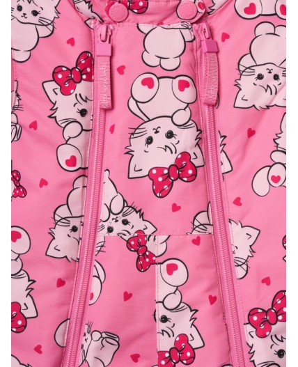 Комбинезон детский текстильный с полиуретановым покрытием для девочек светло-розовый