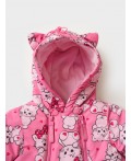 Комбинезон детский текстильный с полиуретановым покрытием для девочек светло-розовый