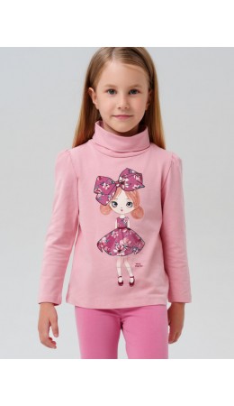 Водолазка трикотажная для девочек розовый