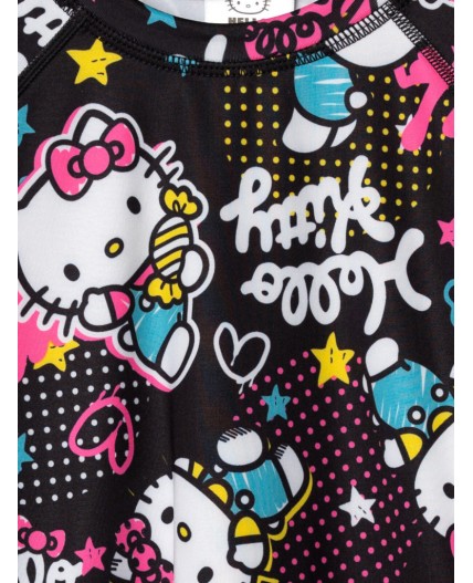 Термокомплект трикот. для девочек: фуфайка (футболка) с длин. рук, брюки для эпизод. использования разноцветный