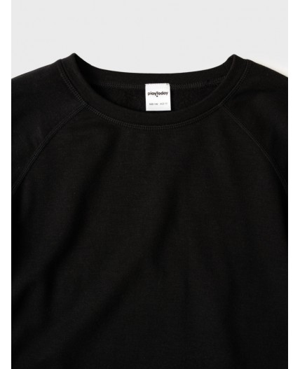 Термокомплект трикот. для девочек: фуфайка (футболка) с длин. рук, брюки для эпизод. использования черный