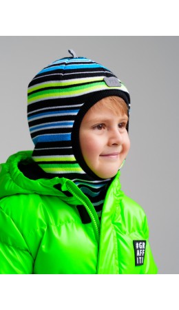 Шапка трикотажная для мальчиков разноцветный