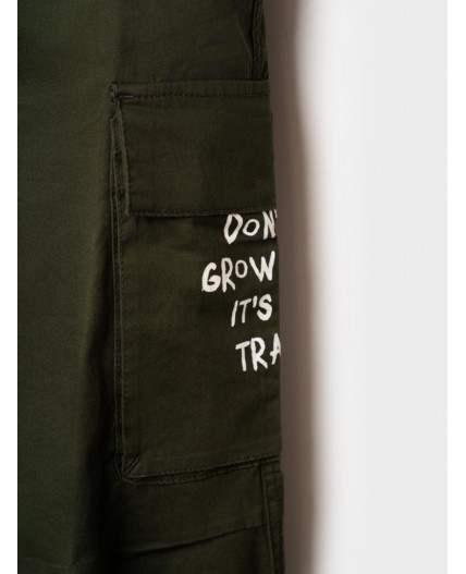 Брюки текстильные для девочек хаки