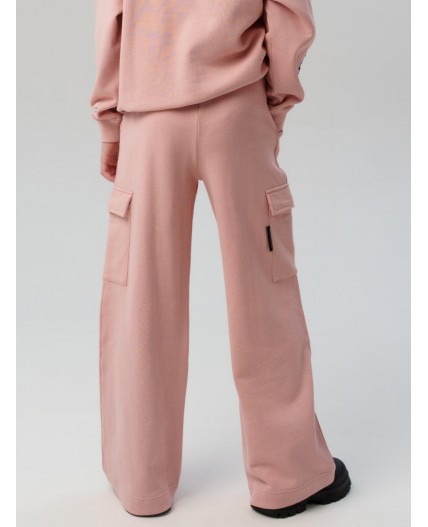 Брюки трикотажные для девочек светло-розовый