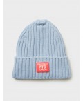 Шапка трикотажная для девочек голубой