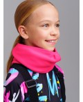 Шарф-снуд трикотажный для девочек фуксия