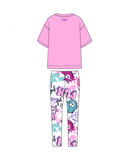 Комплект трикотажный для девочек: фуфайка (футболка), брюки (легинсы) разноцветный