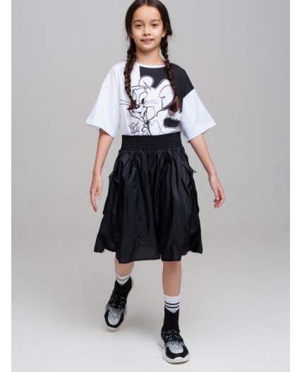 Юбка текстильная для девочек черный