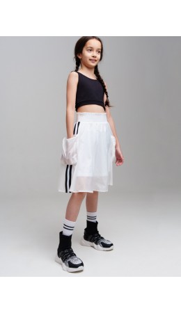 Юбка текстильная для девочек белый