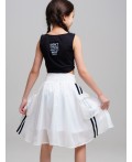 Юбка текстильная для девочек белый