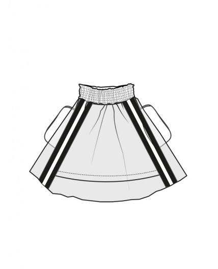 Юбка текстильная для девочек белый