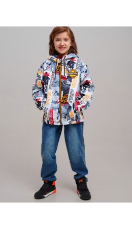 Куртка текстильная с полиуретановым покрытием для мальчиков (ветровка) разноцветный