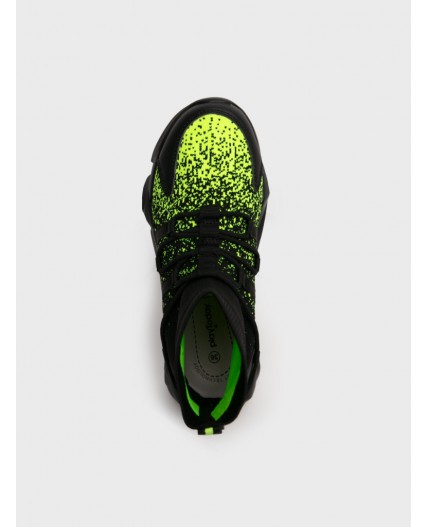 Ботинки для мальчиков черный,зеленый