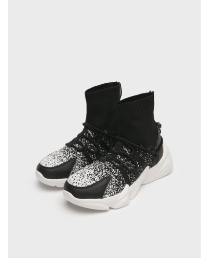 Ботинки для мальчиков черный,белый