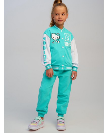 Брюки трикотажные для девочек голубой