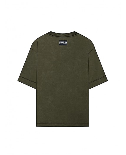 Фуфайка трикотажная для мужчин (футболка) хаки,жёлтый