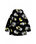 Куртка детская текстильная с полиуретановым покрытием для мальчиков (ветровка) черный,белый,жёлтый