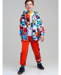 Куртка текстильная с полиуретановым покрытием для мальчиков (ветровка) разноцветный