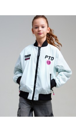 Куртка текстильная с полиуретановым покрытием для девочек (ветровка) белый