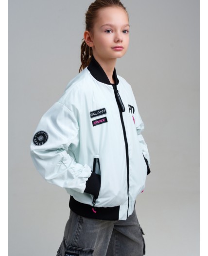 Куртка текстильная с полиуретановым покрытием для девочек (ветровка) белый