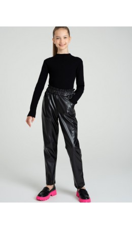 Брюки трикотажные для девочек черный