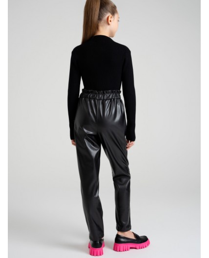 Брюки трикотажные для девочек черный