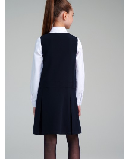 Сарафан текстильный для девочек тёмно-синий