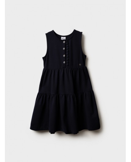 Сарафан трикотажный для девочек тёмно-синий
