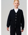 Кардиган трикотажный для девочек тёмно-синий