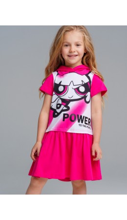 Платье трикотажное для девочек малиновый