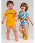 Боди детское трикотажное для мальчиков, 2 шт в комплекте разноцветный