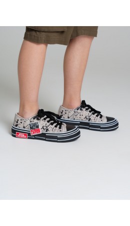 Кеды для мальчиков серый,черный