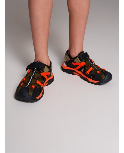 Сандалии для мальчиков черный,хаки,оранжевый