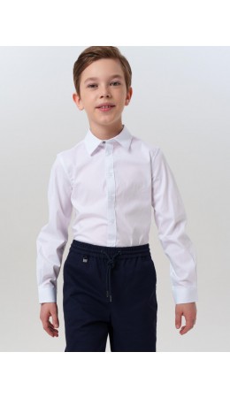 Сорочка текстильная для мальчиков (comfort fit) белый