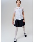Блузка трикотажная для девочек белый