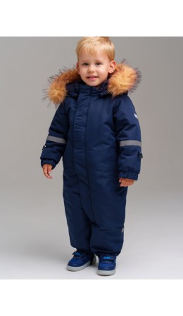 Комбинезон детский текстильный с полиуретановым покрытием для мальчиков тёмно-синий