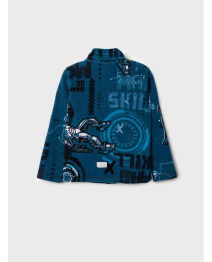 Куртка трикотажная для мальчиков Синий, Белый, Голубой, Бирюзовый