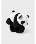 Игрушка-браслет меховой на руку - Панда черный,белый