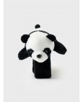 Игрушка-браслет меховой на руку - Панда черный,белый