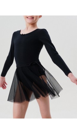 Юбка гимнастическая с запахом черный