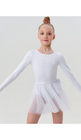 Юбка гимнастическая с запахом белый