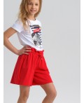 Шорты трикотажные для девочки красный