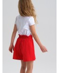 Шорты трикотажные для девочки красный