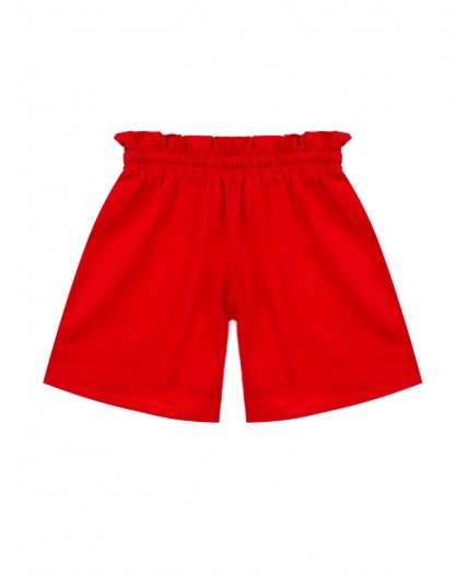 Шорты трикотажные для девочки красный