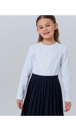 Блузка трикотажная для девочки белый