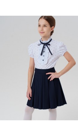 Блузка трикотажная для девочки белый