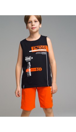 Майка трикотажная для мальчиков черный