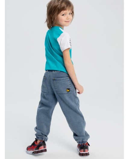 Брюки текстильные джинсовые для мальчиков синий