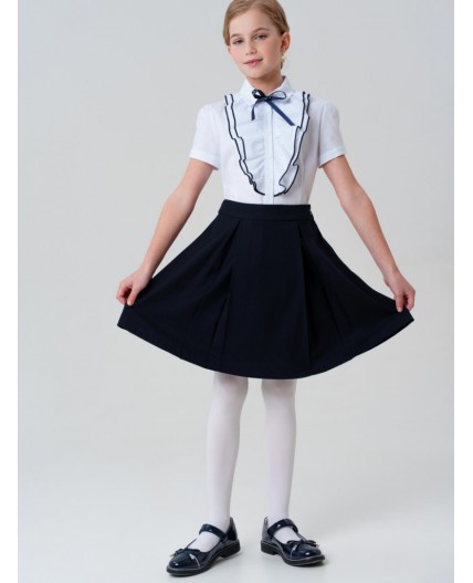 Блузка текстильная для девочки белый